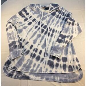 Jane And Delancey Women's Medium Hoodie Pullover Blue Tie Dye Comfy Spring Wear
